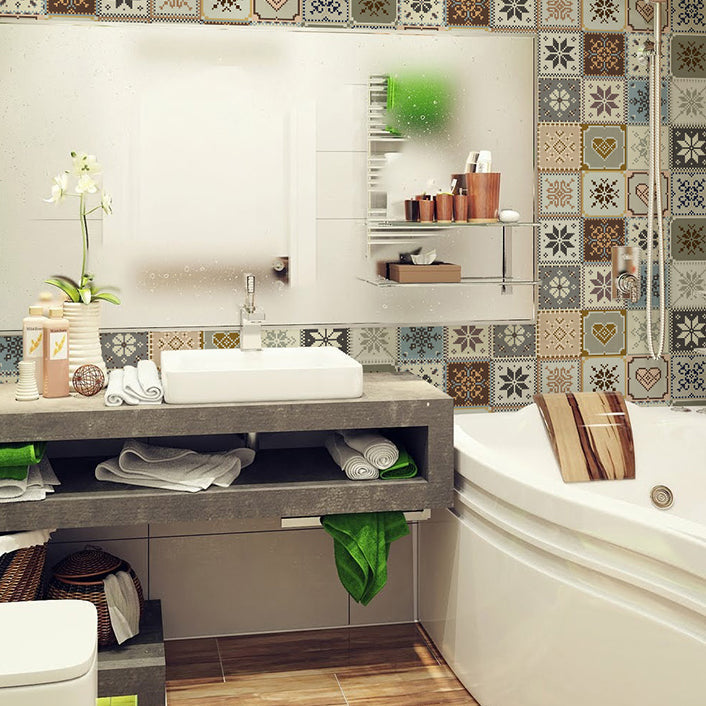 Modern Peel-and-Stick Wall Tile Mosaic Peel-and-Stick Tile