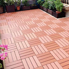 Classic wooden tiles for garden patio flooring to lay