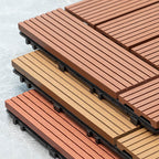 Classic wooden tiles for garden patio flooring to lay