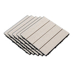 Classic wooden tiles for garden patio flooring to lay