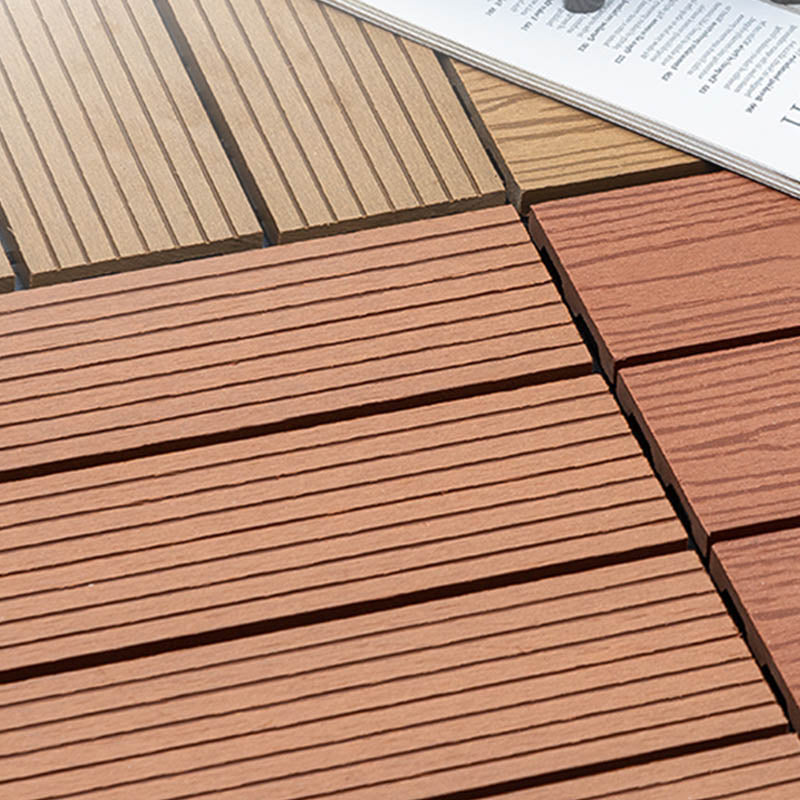 Classic wooden tiles for garden patio flooring to lay