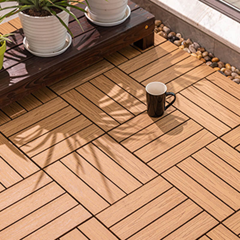 Classic wooden tiles for garden patio flooring to lay
