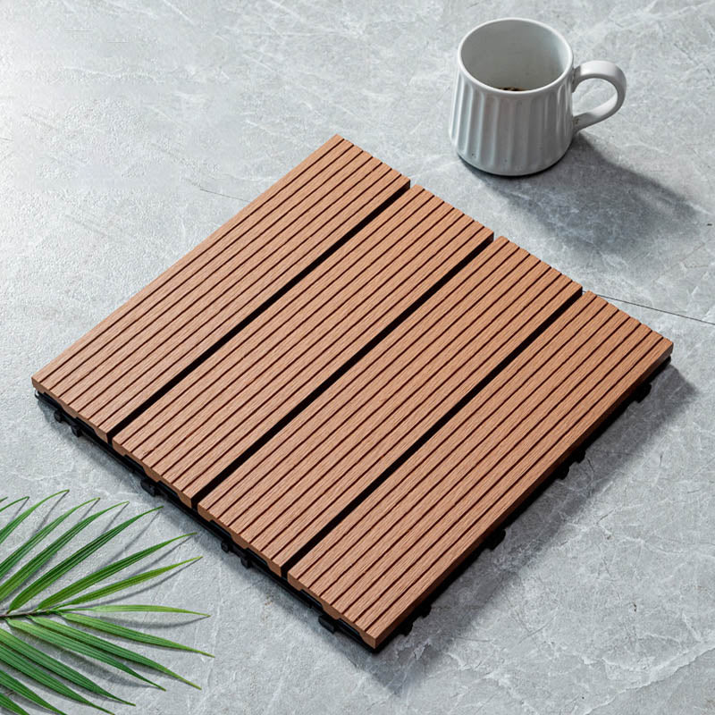 Classic wooden tiles for garden patio flooring to lay