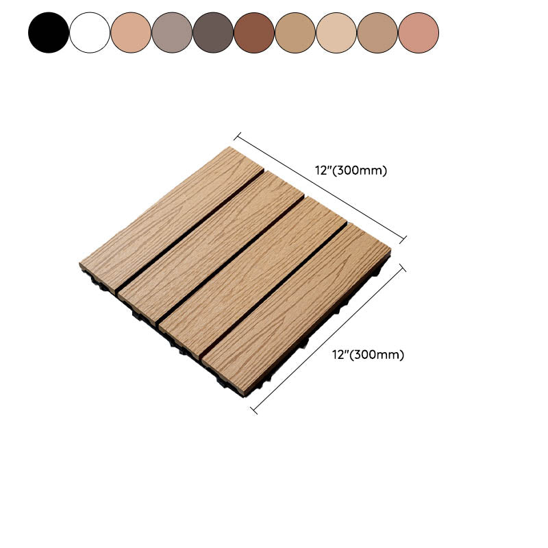 Classic wooden tiles for garden patio flooring to lay