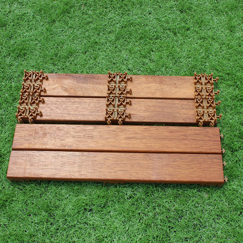 Basic Wood Tile Set Composite Layable Patio Tiles
