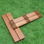 Basic Wood Tile Set Composite Layable Patio Tiles