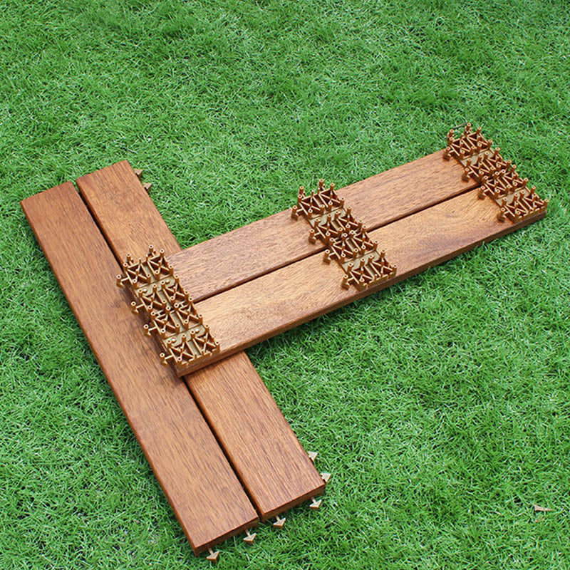 Basic Wood Tile Set Composite Layable Patio Tiles