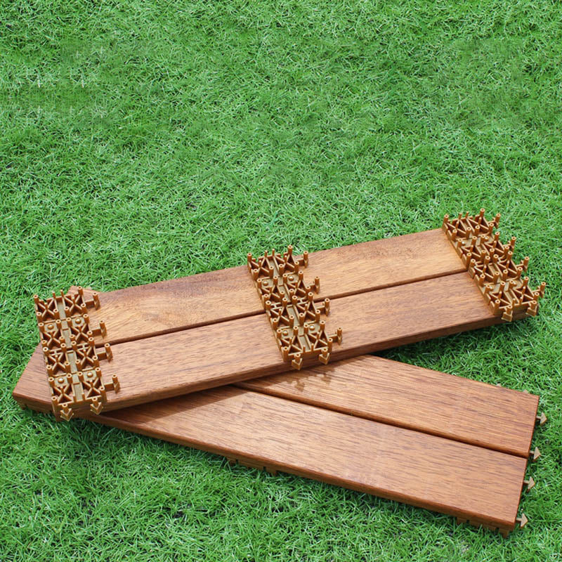 Basic Wood Tile Set Composite Layable Patio Tiles