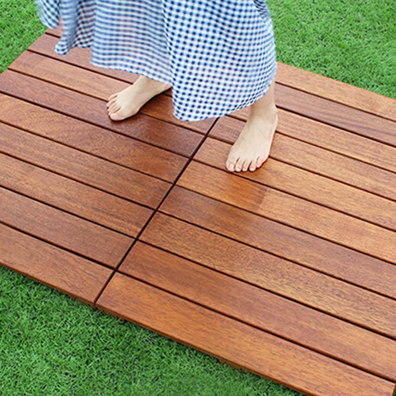 Basic Wood Tile Set Composite Layable Patio Tiles