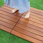 Basic Wood Tile Set Composite Layable Patio Tiles