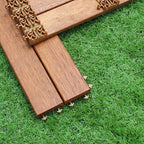 Basic Wood Tile Set Composite Layable Patio Tiles