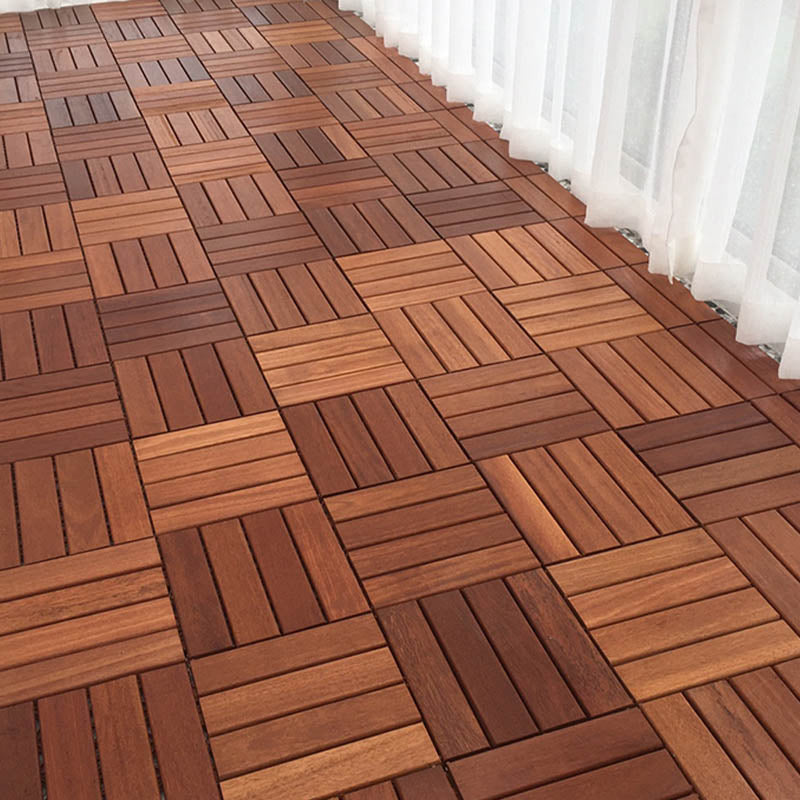 Classic Terrace Decking Natural Wood Waterproof Smooth Outdoor Flooring