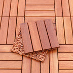 Classic Terrace Decking Natural Wood Waterproof Smooth Outdoor Flooring