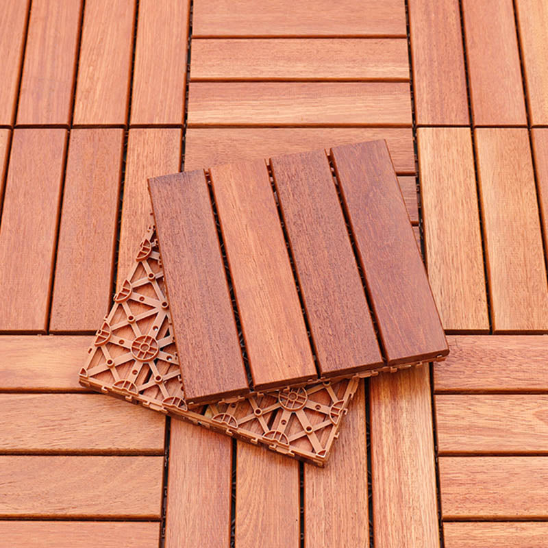 Classic Terrace Decking Natural Wood Waterproof Smooth Outdoor Flooring