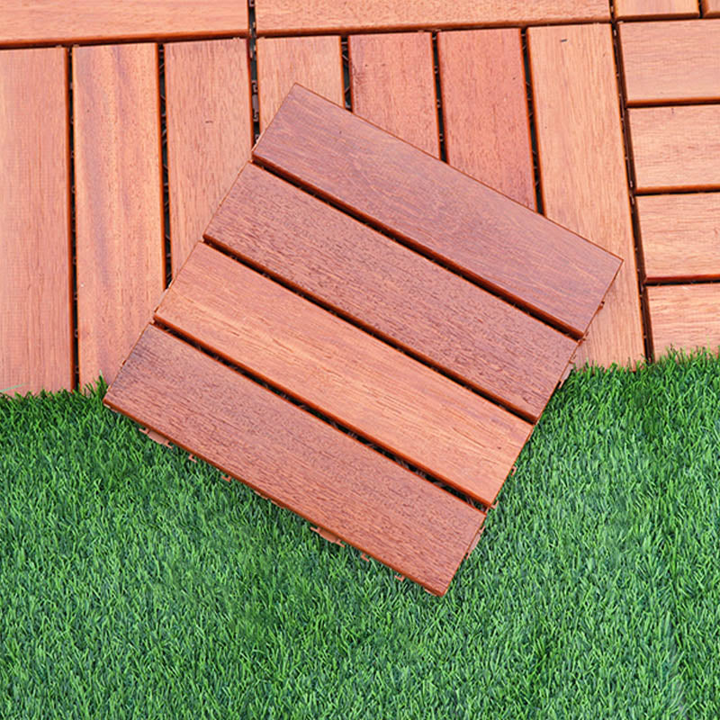 Classic Terrace Decking Natural Wood Waterproof Smooth Outdoor Flooring