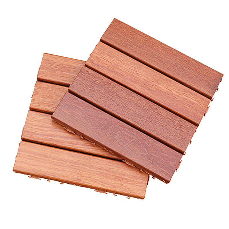 Classic Terrace Decking Natural Wood Waterproof Smooth Outdoor Flooring