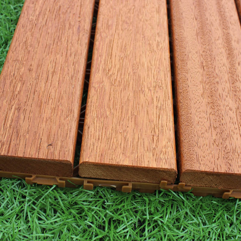 Classic Terrace Decking Natural Wood Waterproof Smooth Outdoor Flooring