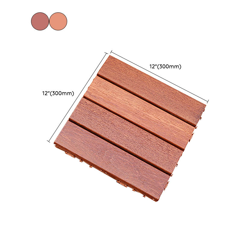 Classic Terrace Decking Natural Wood Waterproof Smooth Outdoor Flooring