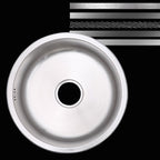 Round Single Bowl Kitchen Sink Stainless Steel Sink with Drain Strainer Set