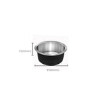 Contemporary Single Bowl Kitchen Sink Round Stainless Steel Sink with Drain Strainer Set