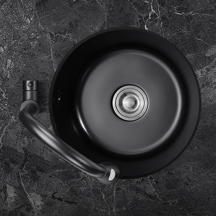 Single Bowl Kitchen Sink Round Stainless Steel Sink with Drain Basket Kits