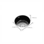 Single Bowl Kitchen Sink Round Stainless Steel Sink with Drain Basket Kits
