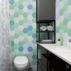 Peel and Stick Tiles Hexagonal Peel and Stick Back Wall 20 Pack for the Bathroom
