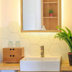 Peel and Stick Tiles Hexagonal Peel and Stick Backwall 20 Pack for the Bathroom