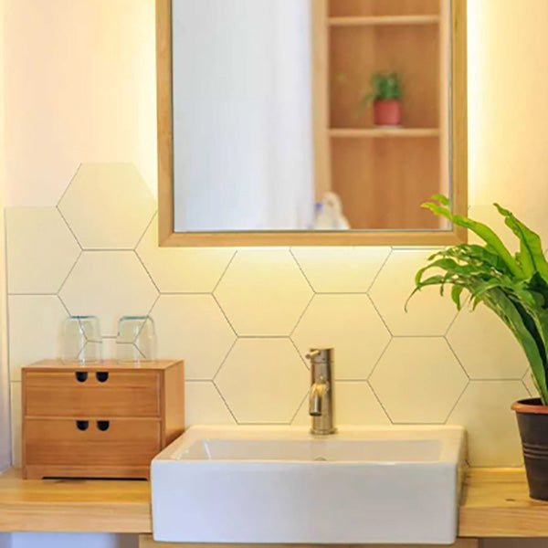 Peel and Stick Tiles Hexagonal Peel and Stick Backwall 20 Pack for the Bathroom