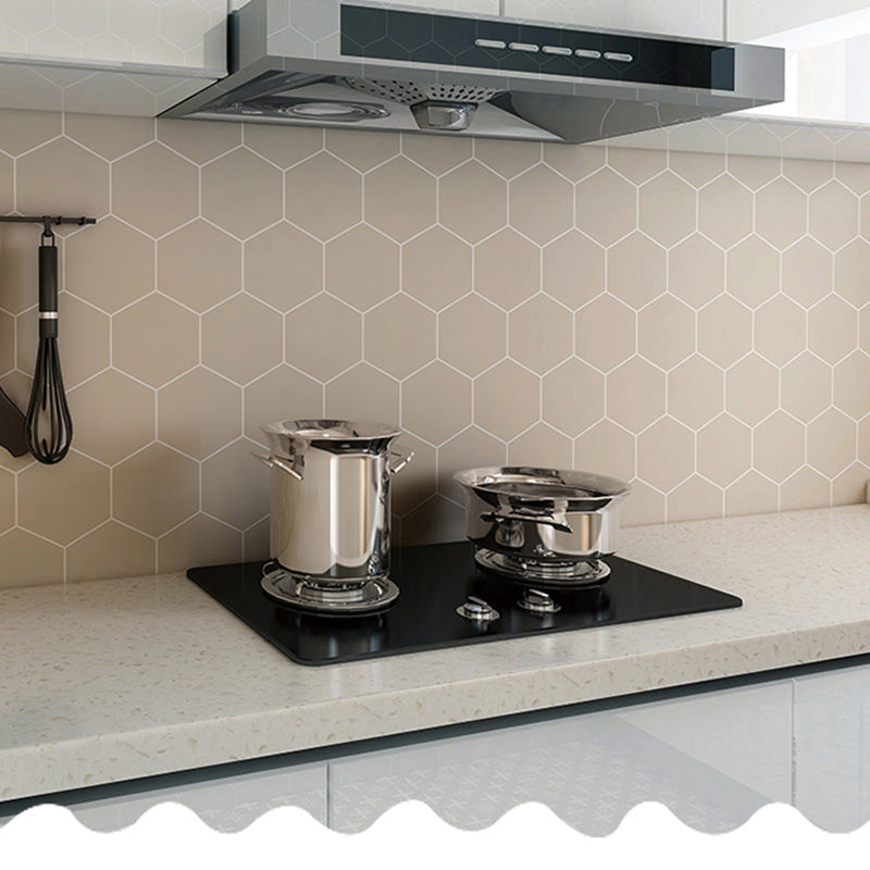 Hexagonal Peel-and-Stick Tiles Mosaic Tile Peel-and-Stick Backsplash