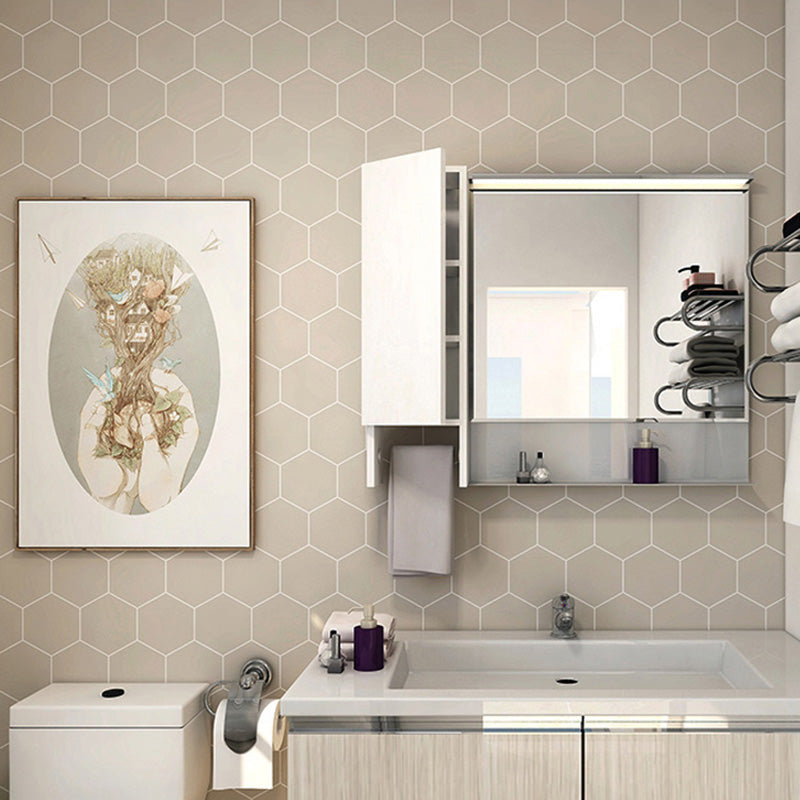 Hexagonal Peel-and-Stick Tiles Mosaic Tile Peel-and-Stick Backsplash