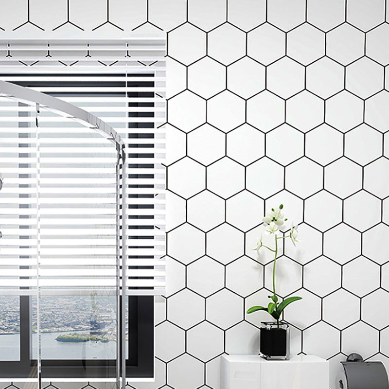 Hexagonal Peel-and-Stick Tiles Mosaic Tile Peel-and-Stick Backsplash