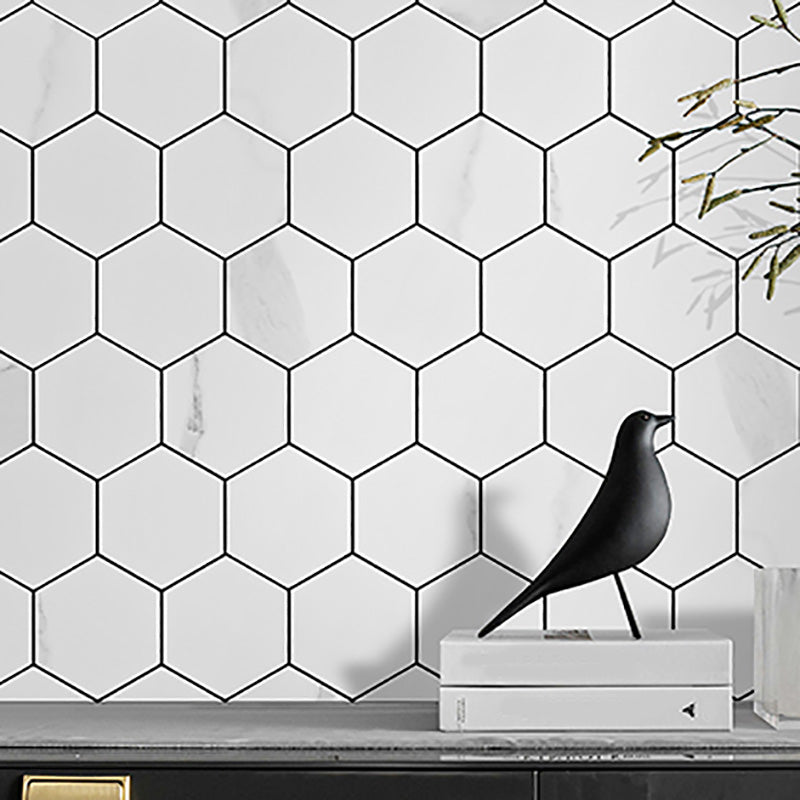 Hexagonal Modern Peel and Stick Tiles Mosaic Tiles Peel and Stick Backdrops