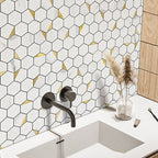 Hexagonal Modern Peel and Stick Tiles Mosaic Tiles Peel and Stick Backsplashes