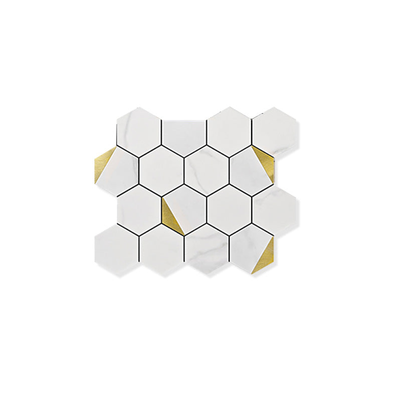 Hexagonal Modern Peel and Stick Tiles Mosaic Tiles Peel and Stick Backdrops