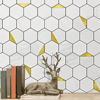 Hexagonal Modern Peel and Stick Tiles Mosaic Tiles Peel and Stick Backdrops