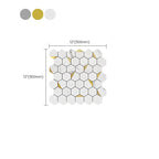 Hexagonal Modern Peel and Stick Tiles Mosaic Tiles Peel and Stick Backdrops