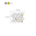 Hexagonal Modern Peel and Stick Tiles Mosaic Tiles Peel and Stick Backdrops