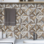 Modern Peel and Stick Tile Mosaic Tile Peel and Stick Splash Protection