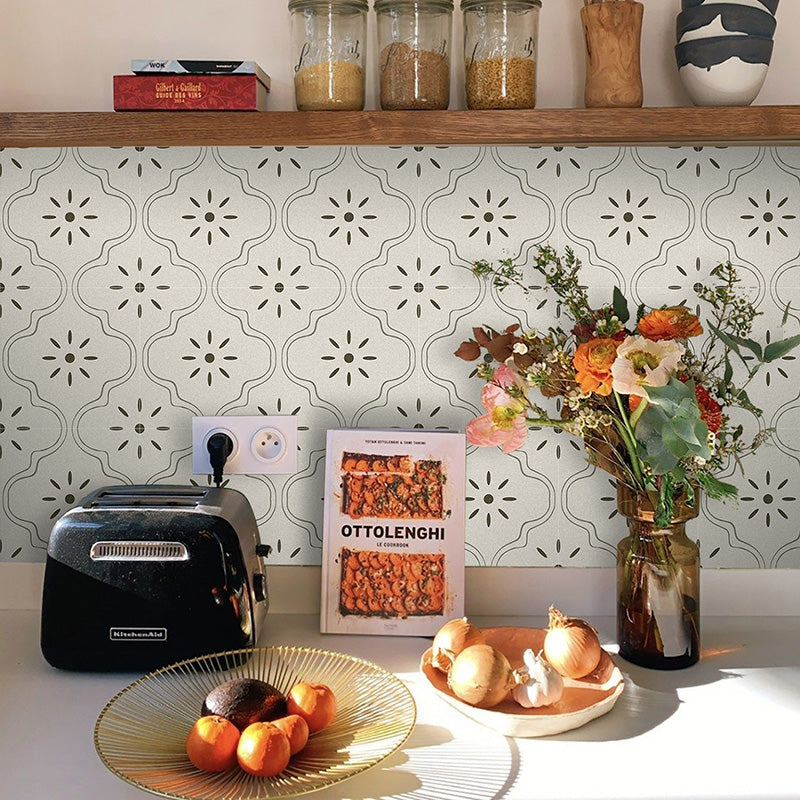 White Peel and Stick Mosaic Tile Peel and Stick Backsplash 10 Pack