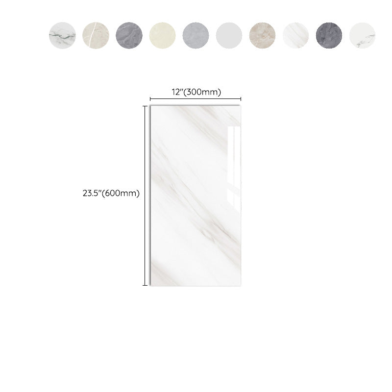 Modern Peel-and-Stick Back Wall PVC Rectangular Wall Tile for Kitchen and Bathroom