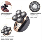 5-in-1 trimmer with floating shaving heads & accessories