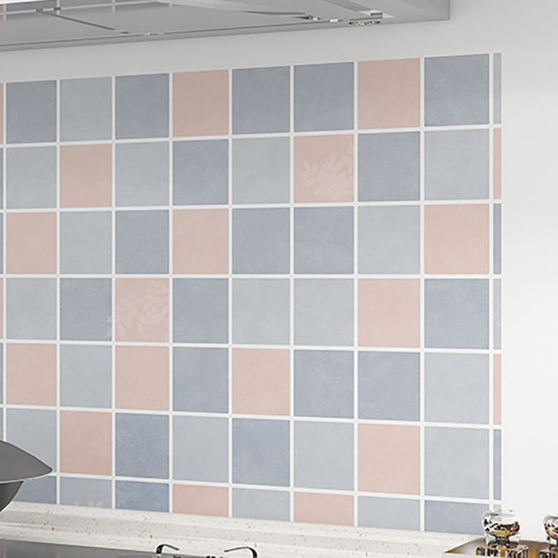 Modern Tile Peel & Stick PVC Grid Pattern Self-Adhesive Wallpaper