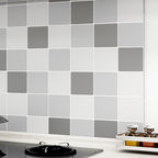Modern Tile Peel & Stick PVC Grid Pattern Self-Adhesive Wallpaper