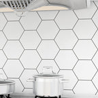 Modern Tile Peel & Stick PVC Grid Pattern Self-Adhesive Wallpaper