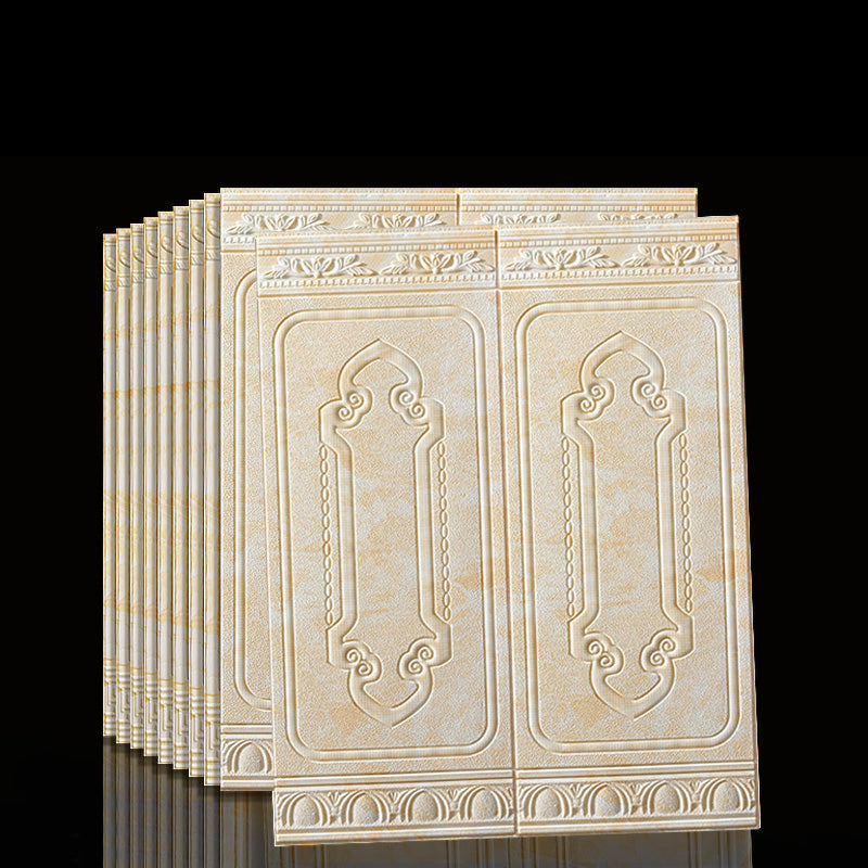 Contemporary waterproof 3D wall panel veneer for peeling and sticking for interior walls