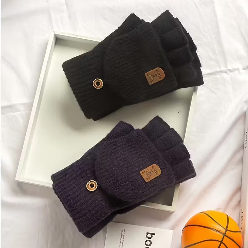 Men's WinterPro Fingerless Gloves – Thick, Warm and Comfortable