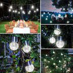 Multicolor Crackle Glass Hanging Solar Light