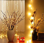 Battery-operated adjustable LED branch decoration string lights