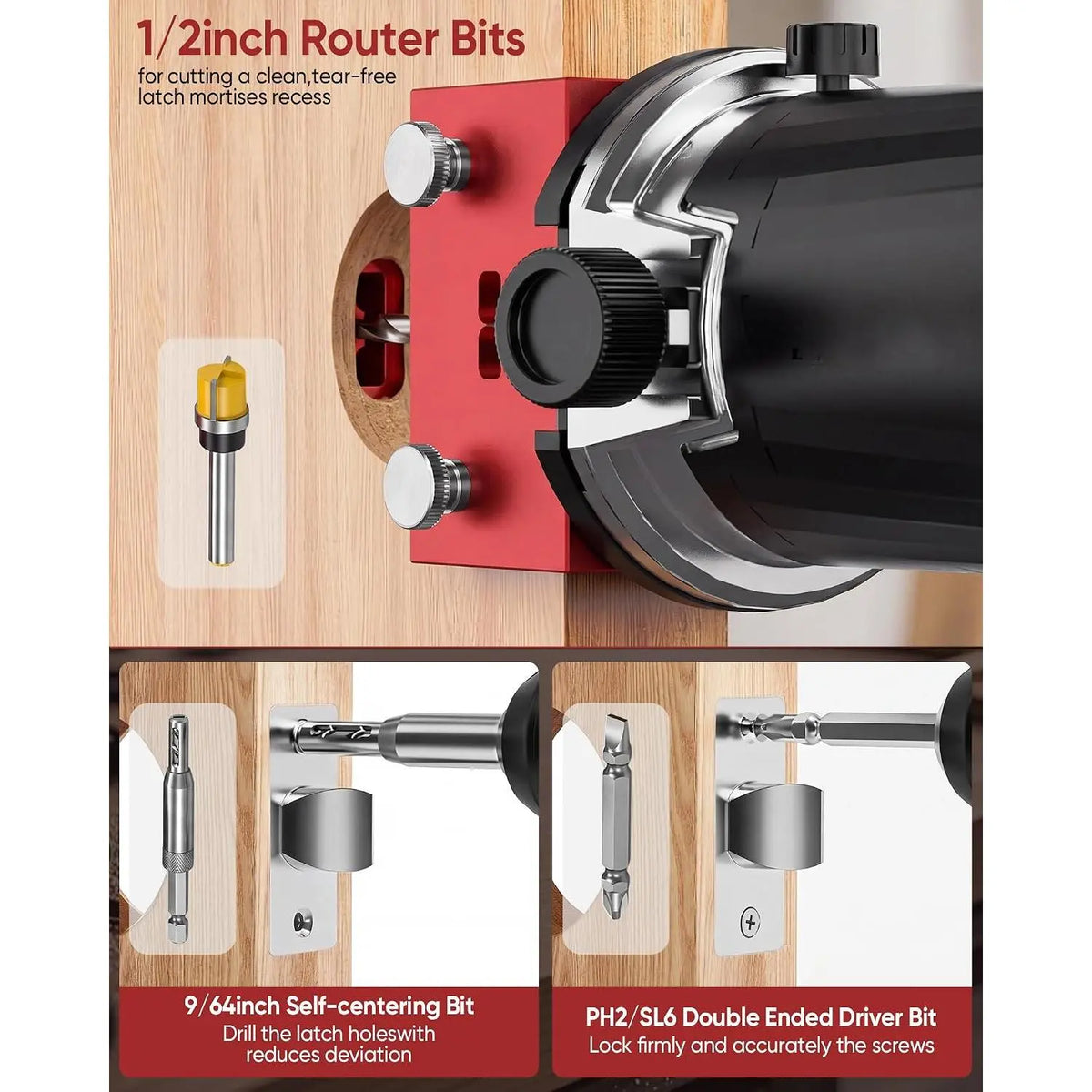 Door Latch Mortise Tool for Router